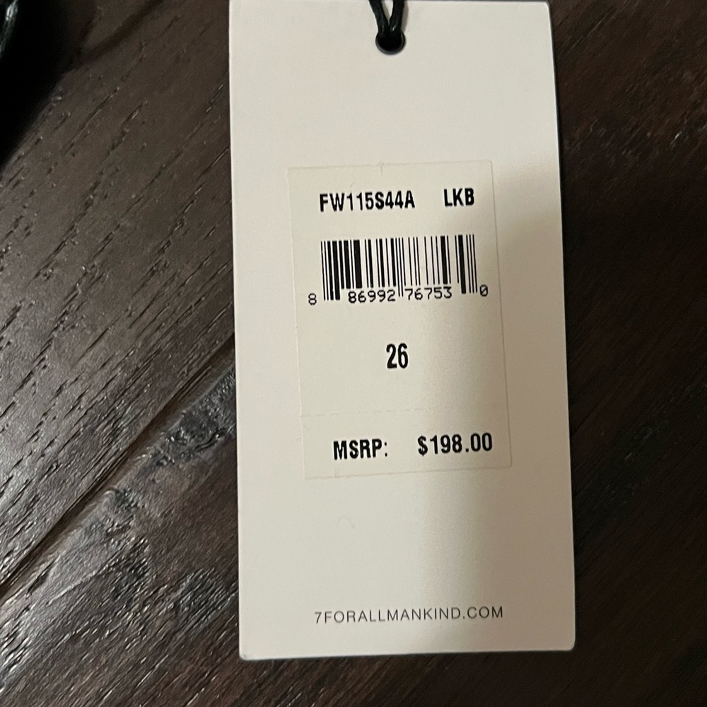 7 for all man kind jeans - NEW WITH TAGS - size 26